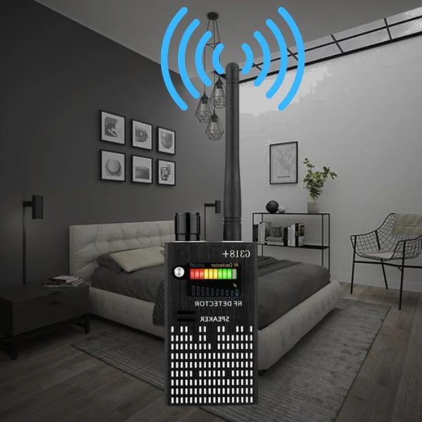 Spiondetektorgerät | RF-Bug-Detektor, versteckte Kamera &amp; GPS-Tracker-Finder mit Laserlinsenschutz - Anti-Spion-Signal-Schutz