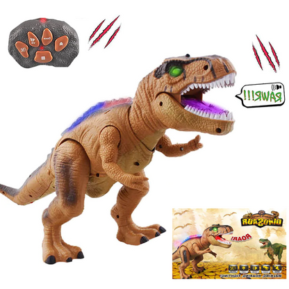 Fernbedienung T-Rex Dinosaurier mit LED-Beleuchtung, gehend &amp; brüllend realistische Dinosaurier-Spielzeuge
