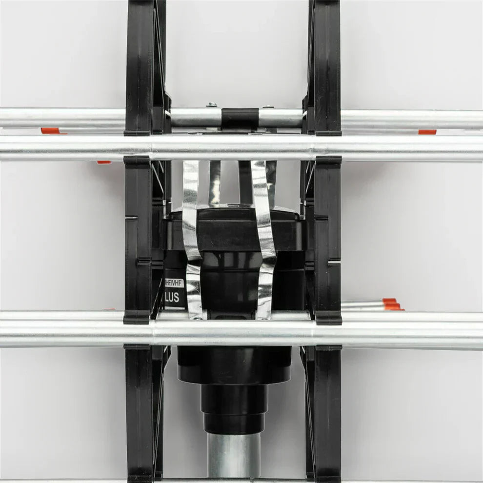 Outdoor-TV-Antenne 500+ Meilen Reichweite mit 360° Motor, Dual-TV-Ausgang &amp; FM Radio