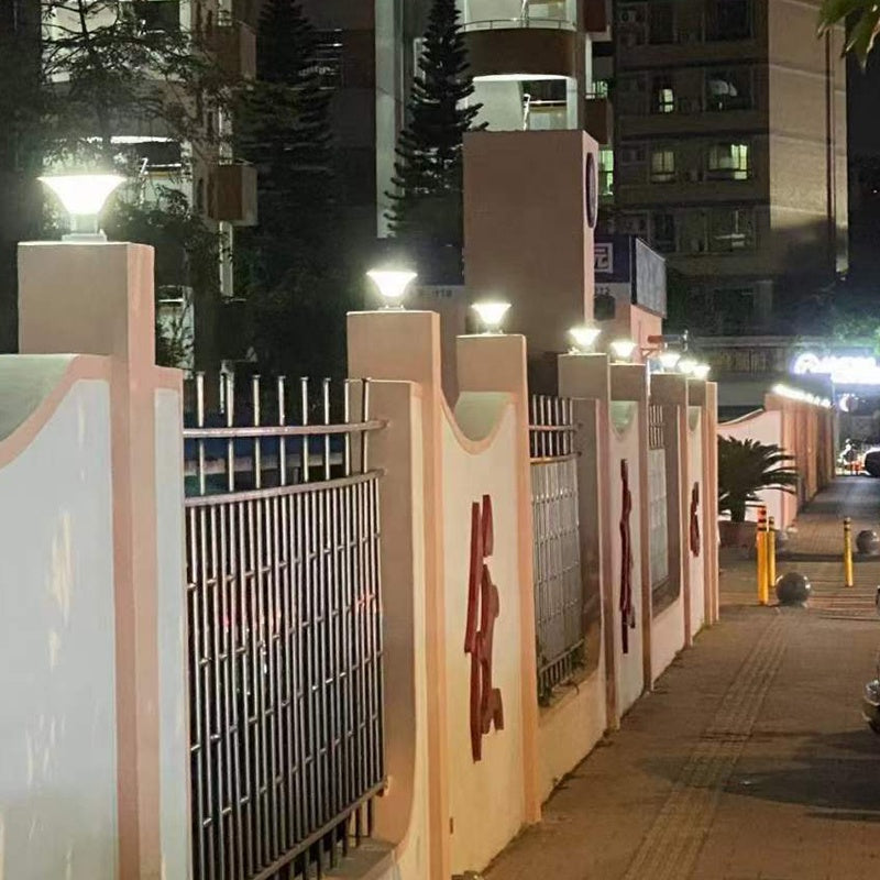 Solar-Säulenleuchte | Wasserdichte Außenbeleuchtung mit 3 Lichtfarben