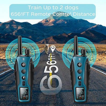 2000-Meter Reichweite Fortschrittliches Funk-Hundetraining Halsband