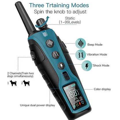 2000-Meter Reichweite Fortschrittliches Funk-Hundetraining Halsband