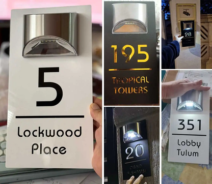 Personalisierte Solar-LED-Hausnummer | Wetterfest &amp; Energieeffizient