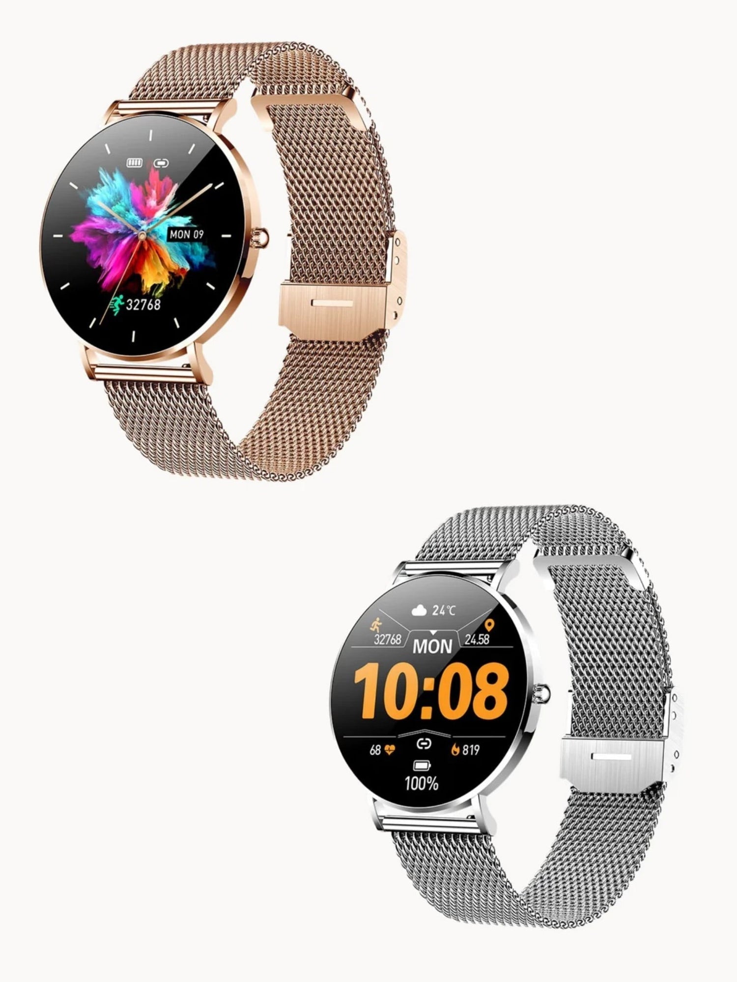 Milennia Smartwatch | Stilvolles Design | AMOLED HD | Gesundheits- &amp; Sportfunktionen
