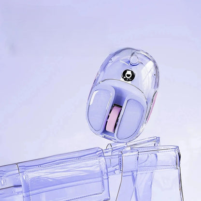 Silent Dual-Mode Wireless Transparent Mouse – Ergonomisch, Wiederaufladbar &amp; Ultra-Präzise für Büro &amp; Gaming