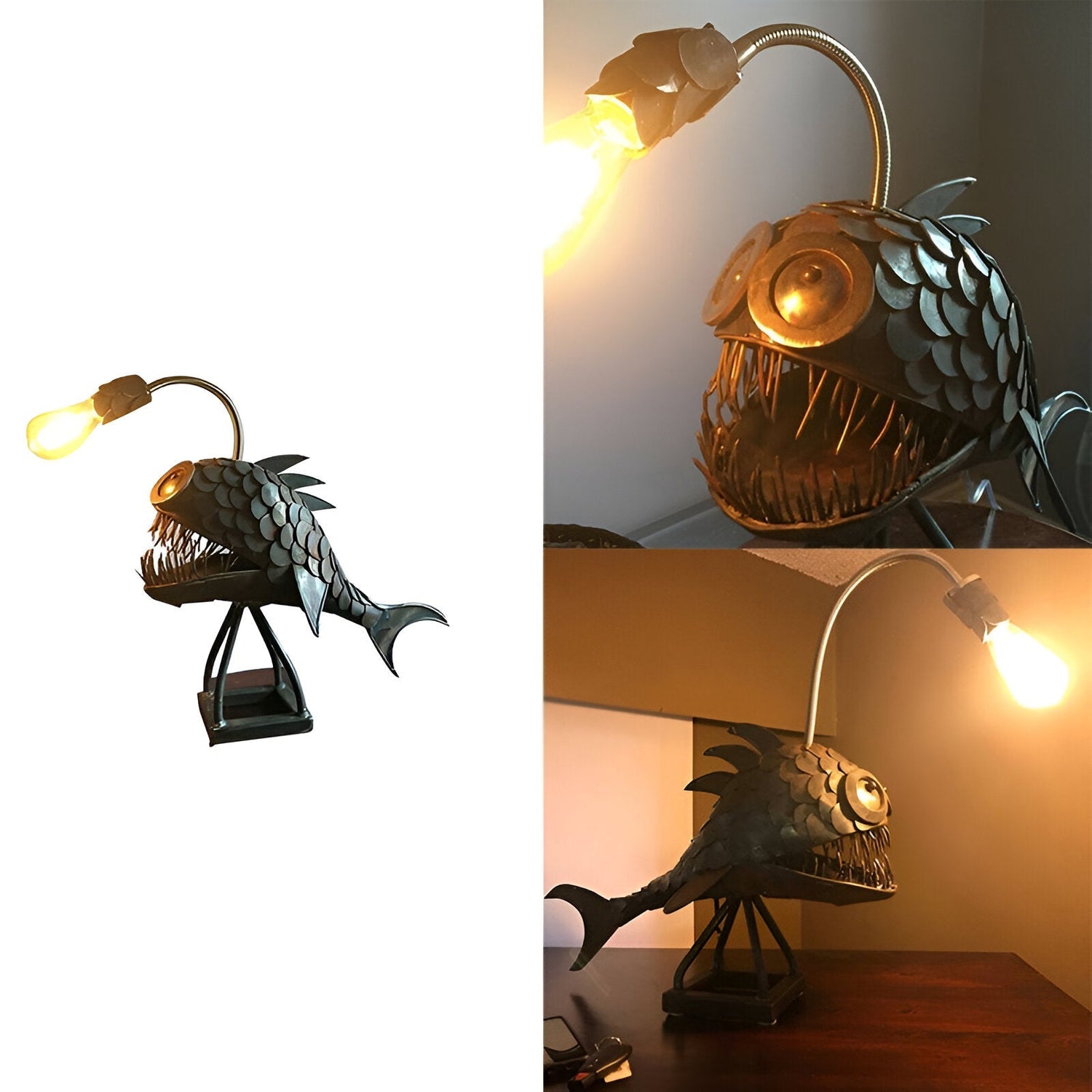 Steampunk Anglerfischlampe – Coole &amp; Ungewöhnliche Stehlampe für Ihr Zuhause