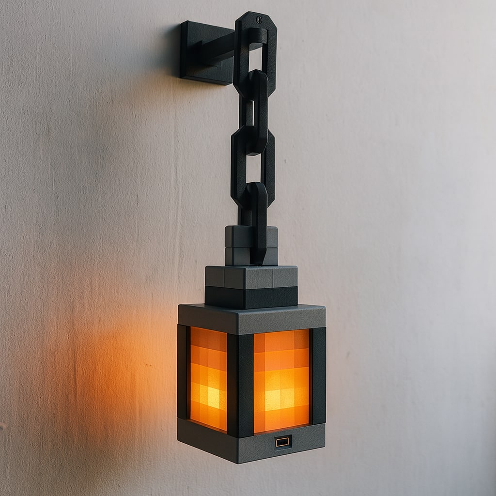 Minecraft Lampe | Kabellose Tischlampe | Nachttischlampe | Wandleuchte Innen | PixelLicht