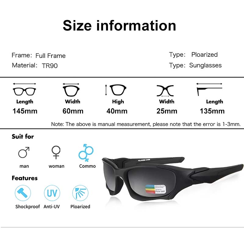 Polarisierte Motorrad Sonnenbrille - Klare Sicht | Leicht