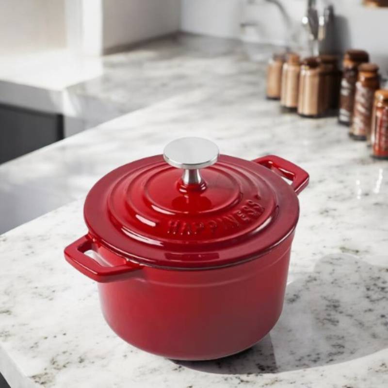 Mini Runde Gusseisen Dutch Oven mit Deckel