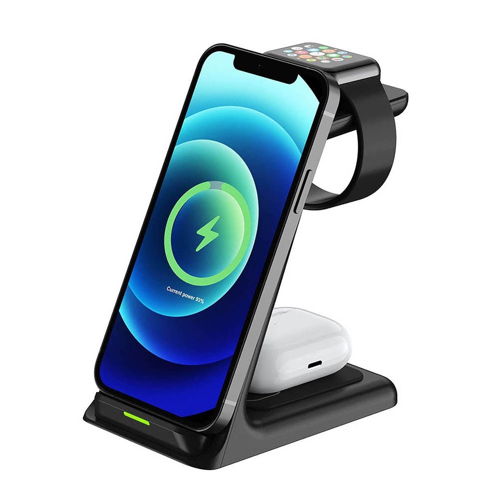 3-in-1 Kabelloser Ladestation - iPhone, Apple Watch, AirPods Ladegerät | Magnetisches Schnellladestation Docking Station 20W Wireless Charging Station