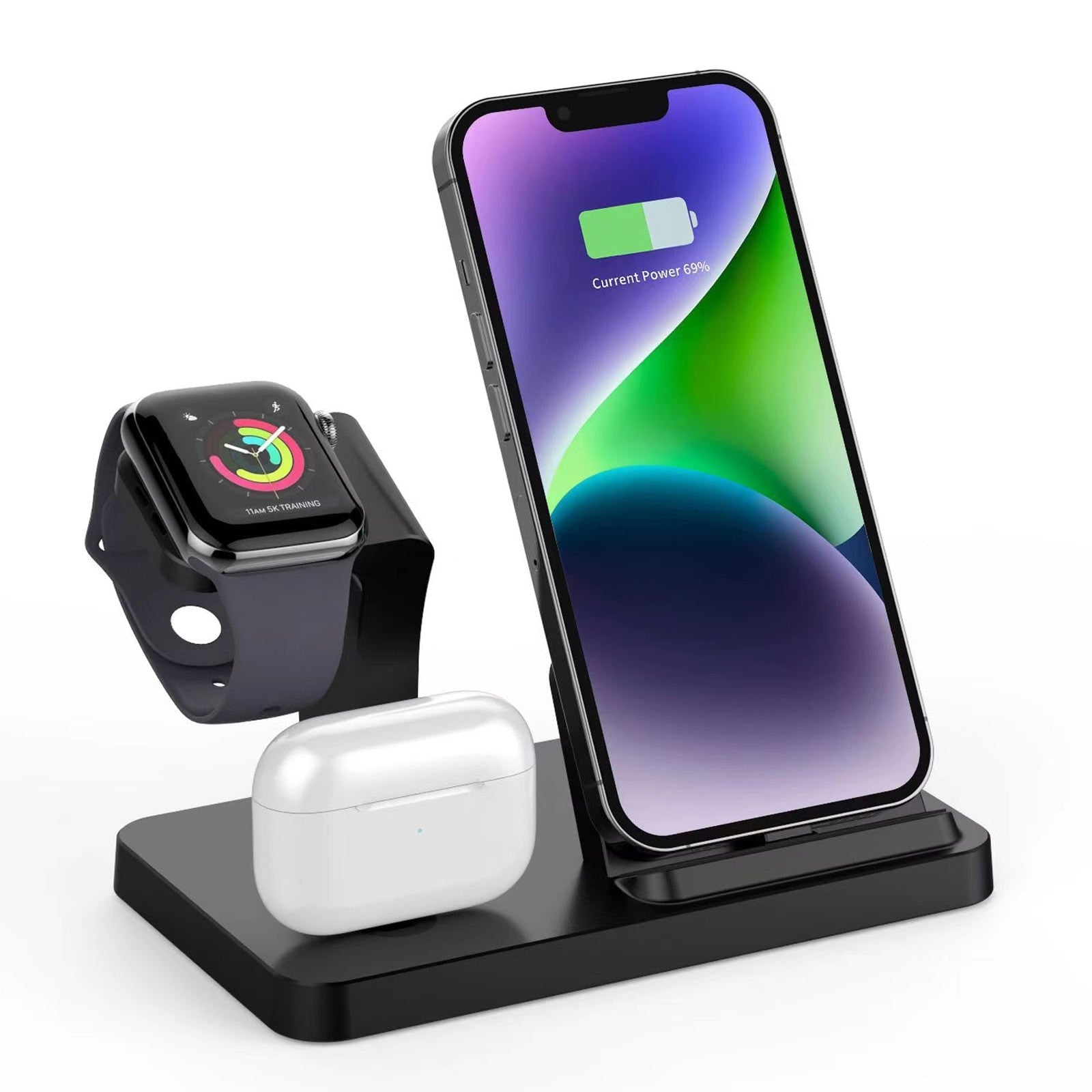 3-in-1 Kabelloser Ladestation - iPhone, Apple Watch, AirPods Ladegerät | Magnetisches Schnellladestation Docking Station 20W Wireless Charging Station