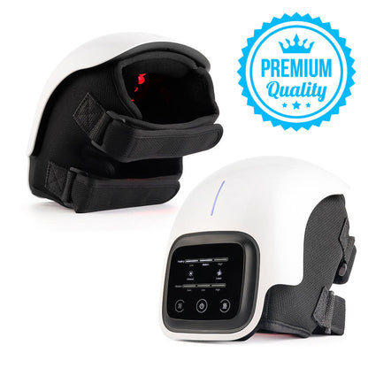 Tragbares Knie-Massagegerät mit Vibrationsmassage, Wärme, Rotlicht &amp; Lasertherapie – Schnelle Schmerzlinderung &amp; Verbesserte Mobilität