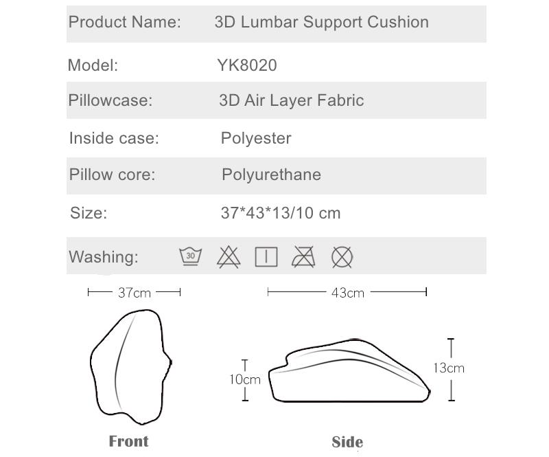 Orthopädisches Lendenkissen aus Memory-Schaum – für Büro &amp; Auto