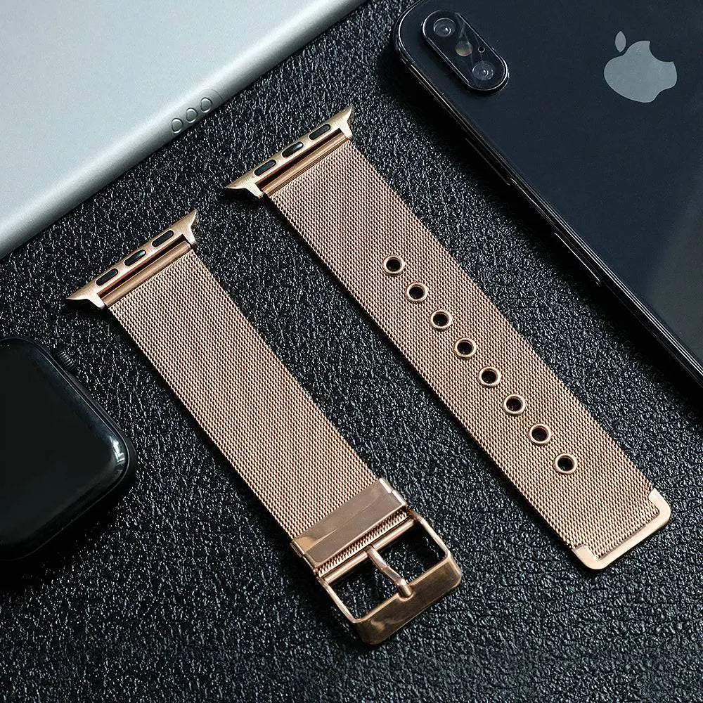 Hochwertiges Edelstahl-Mesh-Armband für die Apple Watch