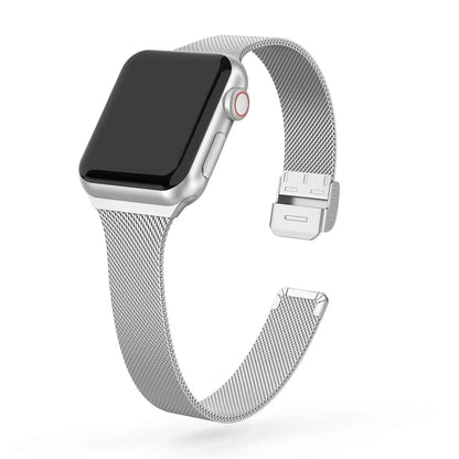 Hochwertiges dünnes Edelstahl-Mesh-Armband für die Apple Watch