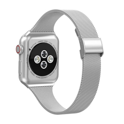 Hochwertiges dünnes Edelstahl-Mesh-Armband für die Apple Watch