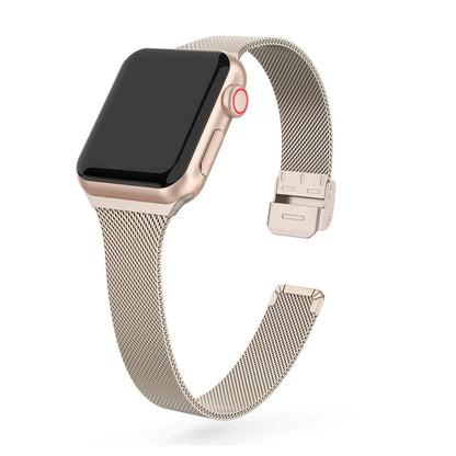 Hochwertiges dünnes Edelstahl-Mesh-Armband für die Apple Watch