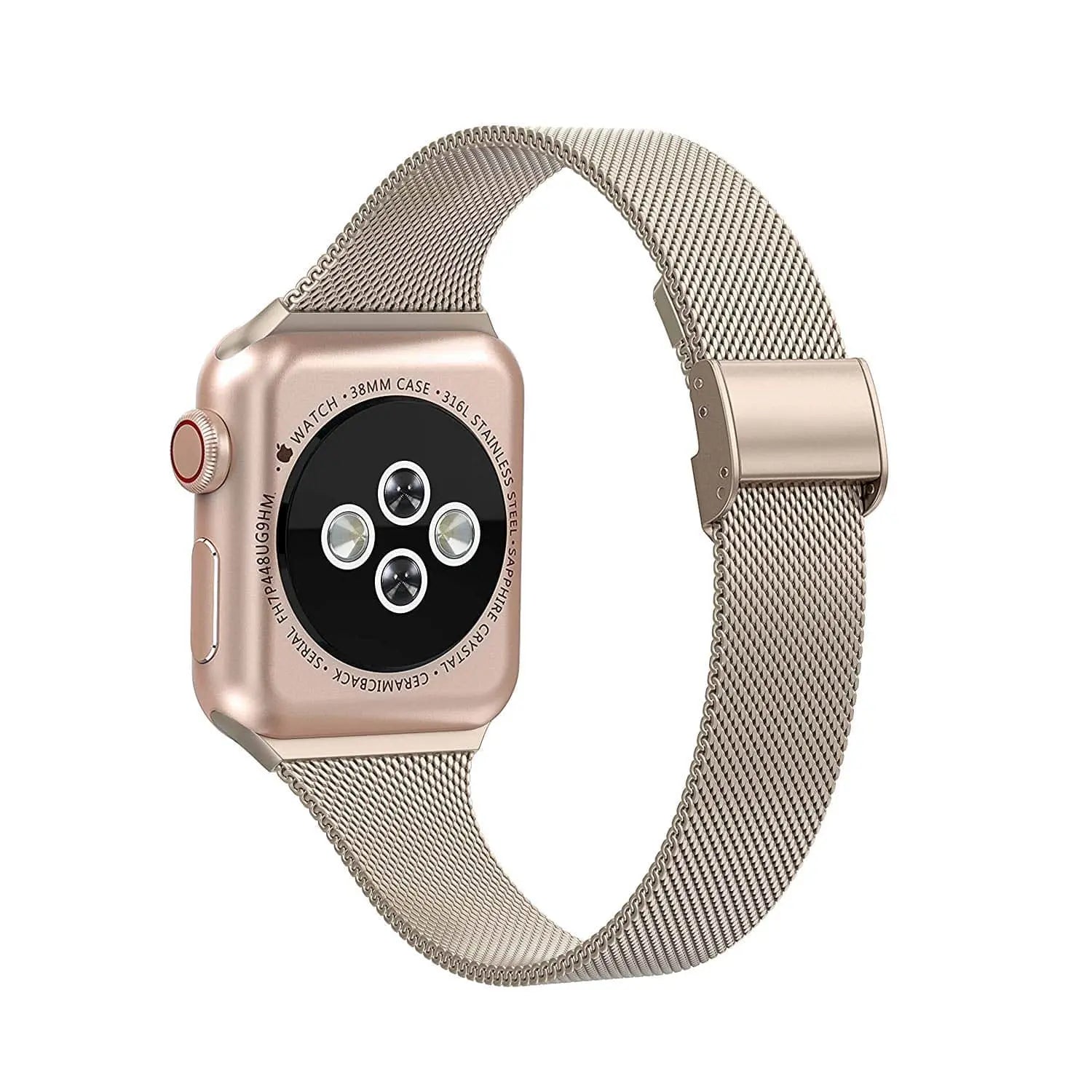 Hochwertiges dünnes Edelstahl-Mesh-Armband für die Apple Watch