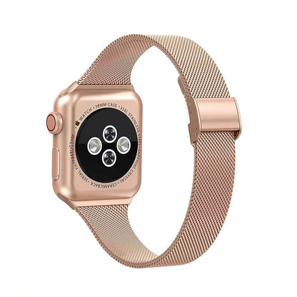 Hochwertiges dünnes Edelstahl-Mesh-Armband für die Apple Watch