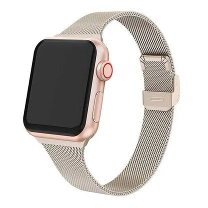 Hochwertiges dünnes Edelstahl-Mesh-Armband für die Apple Watch