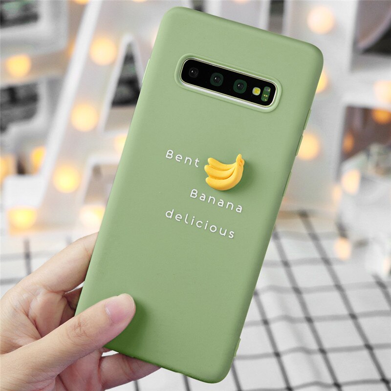 Handyhülle aus Silikon mit 3D-Fruchtbananen