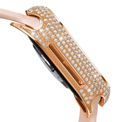 Makellos 18 Karat Roségold plattiertes Apple Watch-Gehäuse mit Diamanten