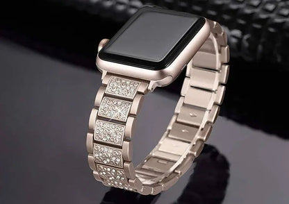 Diamond Pristine Edelstahlarmband mit Gehäuse für Apple Watch