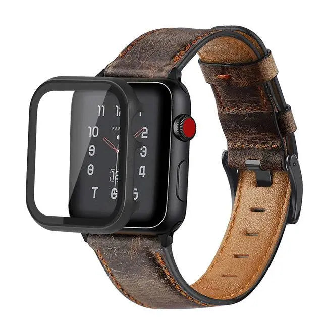 American Spartan Echtlederarmband für Apple Watch