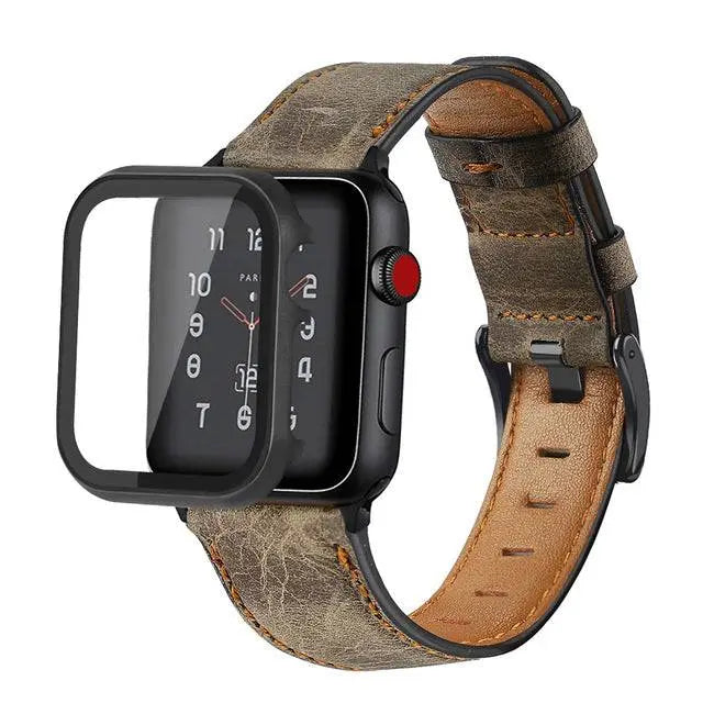 American Spartan Echtlederarmband für Apple Watch