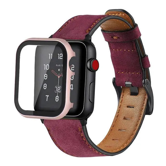 American Spartan Echtlederarmband für Apple Watch