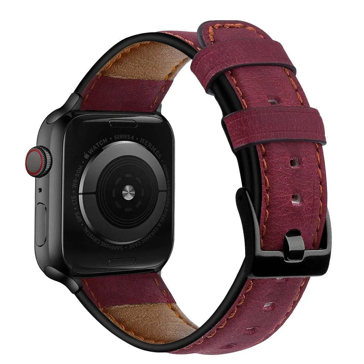 American Spartan Echtlederarmband für Apple Watch