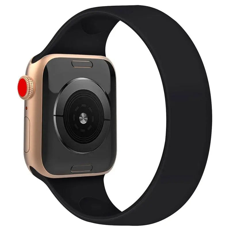 Elastisches, dehnbares Silikon-Loop-Band ohne Schnalle für die Apple Watch SE Serie 1/2/3/4/5/6/7/8/9 Ultra 2