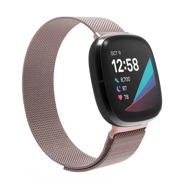 Hochwertiges Milanese Mesh Loop-Armband aus Edelstahl für Fitbit Versa 3/Fitbit Sense