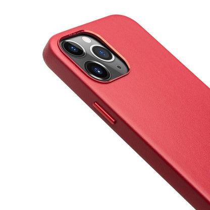 Dünne echte Leder-Handyhülle für iPhone 12 Editionen