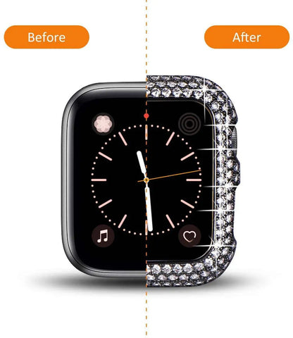 Makellos 18 Karat Roségold plattiertes Apple Watch-Gehäuse mit Diamanten