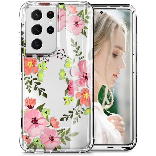 Florale Handyhülle für Samsung Galaxy S21/S21 Plus/S21 Ultra 5G