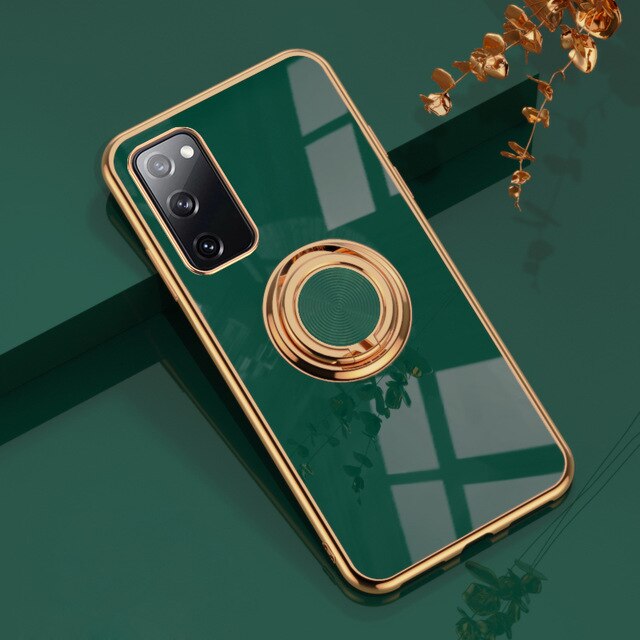 Luxuriöse Handyhülle mit royalem Plattierungsring für Samsung