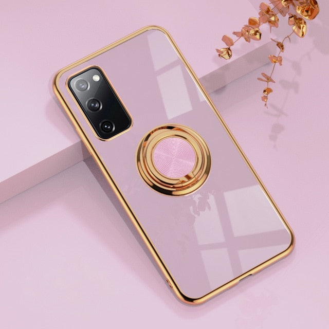 Luxuriöse Handyhülle mit royalem Plattierungsring für Samsung