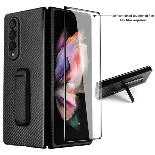 Spartan Armor Carbon Fiber Case für Samsung Galaxy Z Fold 3 Displayschutz aus gehärtetem Glas