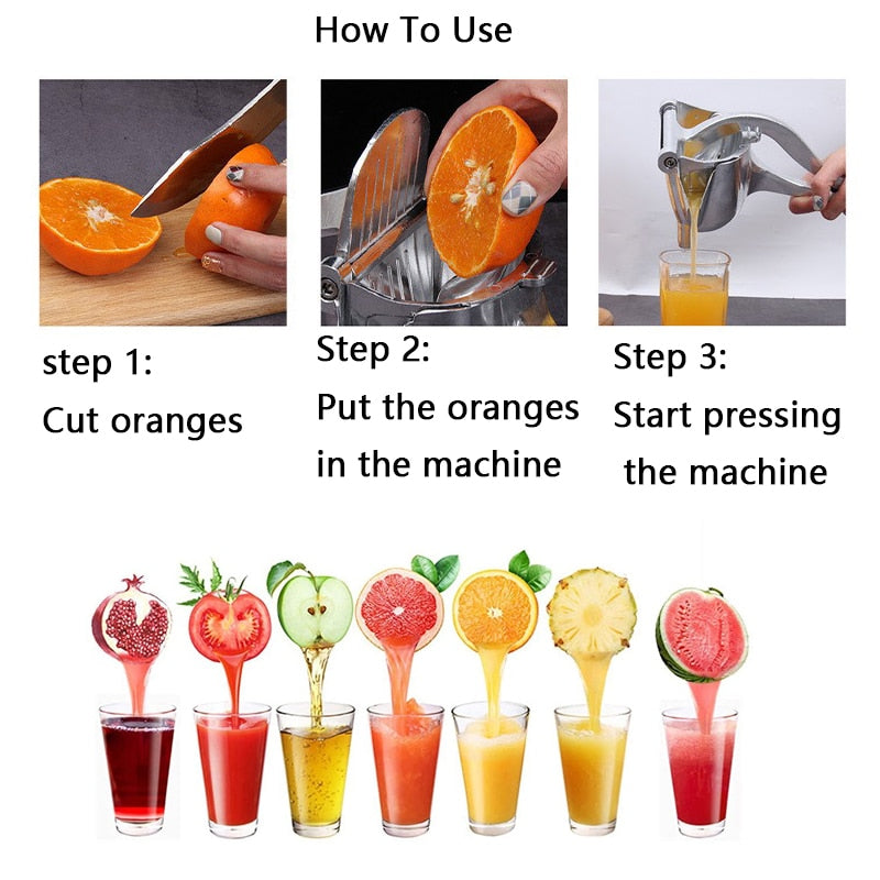 Extra Large Edelstahl Manuelle Saftpresse