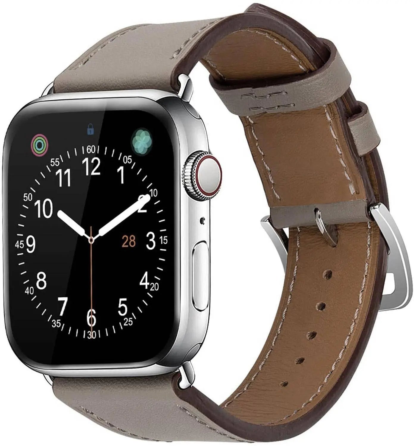 Vintage-Armband aus echtem Leder für Apple Watch Series 7 41 mm 45 mm