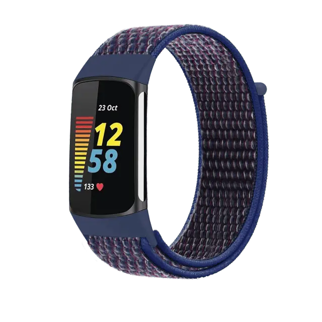 Schweißresistentes Nylon-Sportarmband für Fitbit Charge 5 | Ladung 6