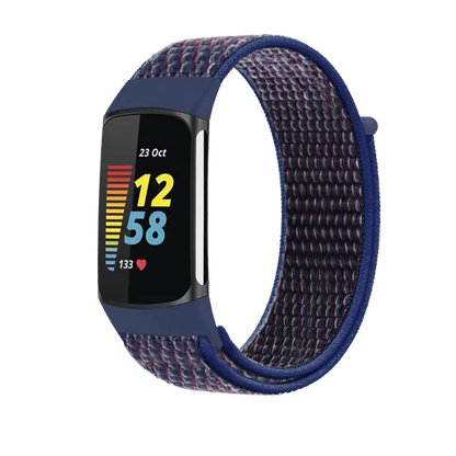 Schweißresistentes Nylon-Sportarmband für Fitbit Charge 5 | Ladung 6