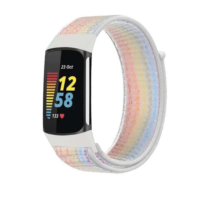 Schweißresistentes Nylon-Sportarmband für Fitbit Charge 5 | Ladung 6