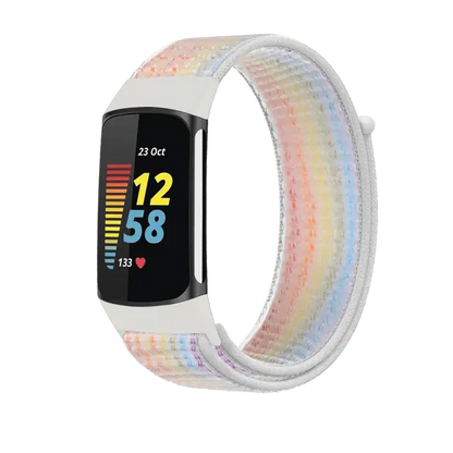 Schweißresistentes Nylon-Sportarmband für Fitbit Charge 5 | Ladung 6