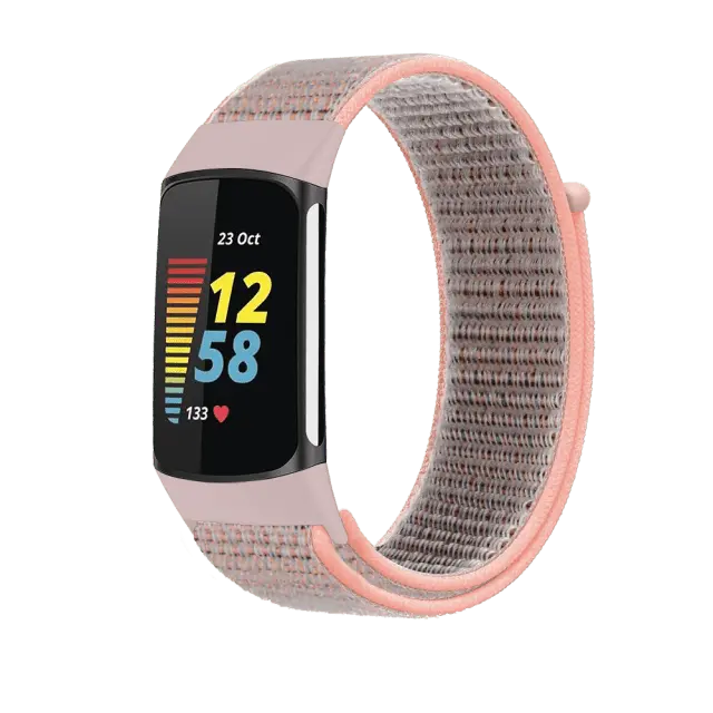 Schweißresistentes Nylon-Sportarmband für Fitbit Charge 5 | Ladung 6