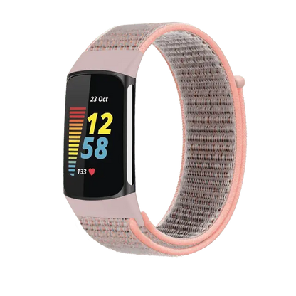 Schweißresistentes Nylon-Sportarmband für Fitbit Charge 5 | Ladung 6