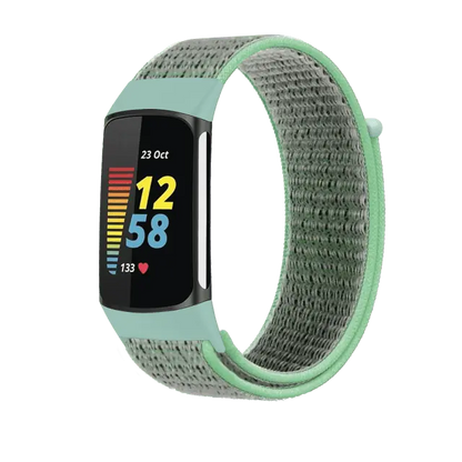 Schweißresistentes Nylon-Sportarmband für Fitbit Charge 5 | Ladung 6