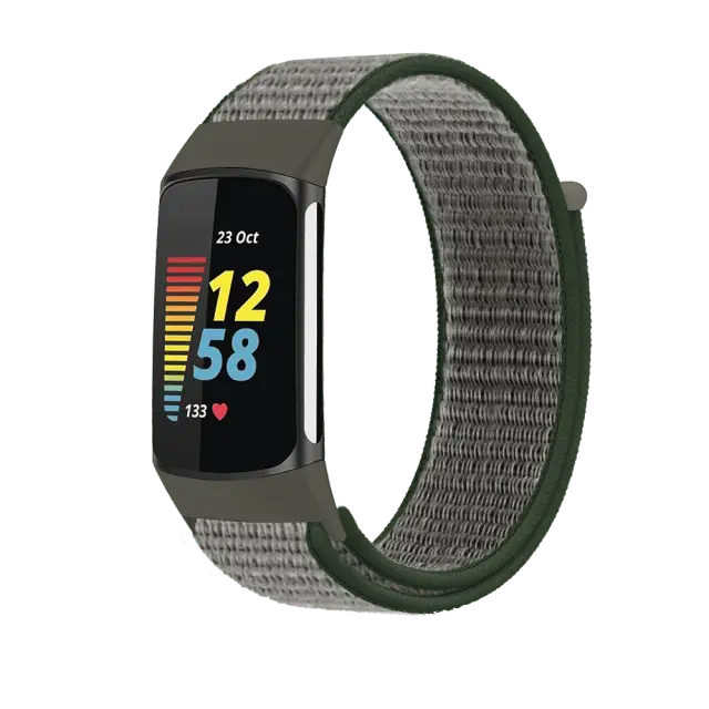 Schweißresistentes Nylon-Sportarmband für Fitbit Charge 5 | Ladung 6