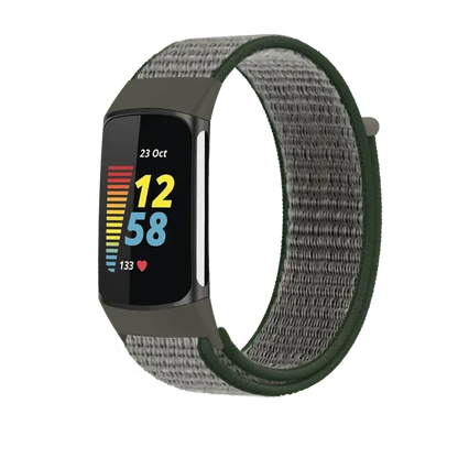 Schweißresistentes Nylon-Sportarmband für Fitbit Charge 5 | Ladung 6